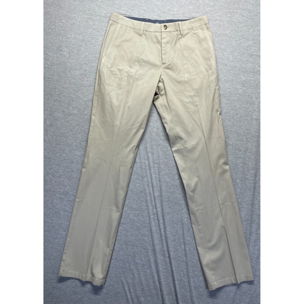 Old Navy Built-In Flex Tech Chino Pants Mens‎ 34x36 Beige Ultimate Straight Leg